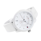 Tommy Hilfiger Denim Analog White Dial White Rubber Strap Watch for Men - 1791481 Authentic Buy Shop Now
