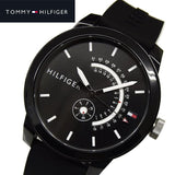 Tommy Hilfiger Denim Quartz Black Dial Black Rubber Strap Watch for Men - 1791483 Authentic Buy Shop Now