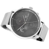 Tommy Hilfiger Chase Quartz Grey Dial Silver Mesh Bracelet Watch For Men - 1791484 Authentic Buy Shop Now