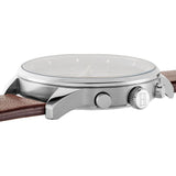Tommy Hilfiger Chase Chronograph Grey Dial Brown Leather Strap Watch For Men - 1791487 Authentic Buy Shop Now