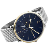 Tommy Hilfiger Brooklyn Quartz Blue Dial Silver Mesh Bracelet Watch for Men - 1791505 Authentic Buy Shop Now
