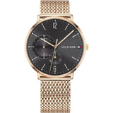 Tommy Hilfiger Brooklyn Grey Dial Gold Mesh Bracelet Watch for Men - 1791506 Authentic Buy Shop Now