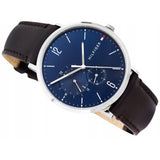 Tommy Hilfiger Cooper Blue Dial Brown Leather Strap Watch for Men - 1791508 Authentic Buy Shop Now