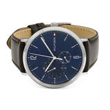 Tommy Hilfiger Cooper Blue Dial Brown Leather Strap Watch for Men - 1791508 Authentic Buy Shop Now