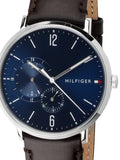 Tommy Hilfiger Cooper Blue Dial Brown Leather Strap Watch for Men - 1791508 Authentic Buy Shop Now