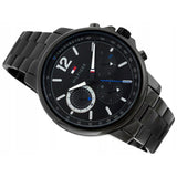 Tommy Hilfiger London Chronograph Black Dial Black Steel Strap Watch for Men - 1791529 Authentic Buy Shop Now