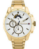 Tommy Hilfiger Iconic Quartz White Dial Gold Steel Strap Watch for Men - 1791538 Authentic Buy Shop Now