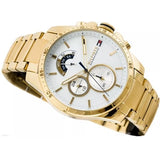 Tommy Hilfiger Iconic Quartz White Dial Gold Steel Strap Watch for Men - 1791538 Authentic Buy Shop Now
