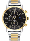 Tommy Hilfiger Analog Black Dial Two Tone Steel Strap Watch for Men - 1791539 Authentic Buy Shop Now