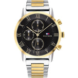 Tommy Hilfiger Analog Black Dial Two Tone Steel Strap Watch for Men - 1791539 Authentic Buy Shop Now