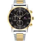 Tommy Hilfiger Analog Black Dial Two Tone Steel Strap Watch for Men - 1791539 Authentic Buy Shop Now