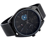 Tommy Hilfiger Deacon Analog Black Dial Black Mesh Bracelet Watch for Men - 1791547 Authentic Buy Shop Now