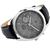 Tommy Hilfiger Deacan Grey Dial Black Leather Strap Watch for Men - 1791548 Authentic Buy Shop Now