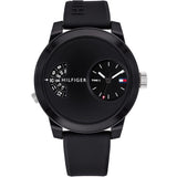 Tommy Hilfiger Denim Black Dial Black Rubber Strap Watch for Men - 1791555 Authentic Buy Shop Now