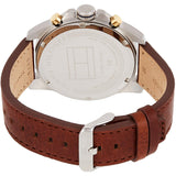 Tommy Hilfiger Decker Blue Dial Brown Leather Strap Watch for Men - 1791561 Authentic Buy Shop Now