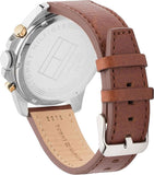 Tommy Hilfiger Decker Blue Dial Brown Leather Strap Watch for Men - 1791561 Authentic Buy Shop Now