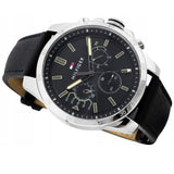 Tommy Hilfiger Decker Black Dial Black Leather Strap Watch for Men - 1791563 Authentic Buy Shop Now