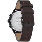 Tommy Hilfiger Chase Quartz Black Dial Brown Leather Strap Watch for Men - 1791577 Authentic Buy Shop Now