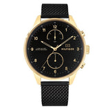 Tommy Hilfiger Chase Quartz Black Dial Black Mesh Bracelet Watch for Men - 1791580 Authentic Buy Shop Now