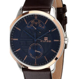 Tommy Hilfiger Hunter Blue Dial Brown Leather Strap Watch for Men - 1791605 Authentic Buy Shop Now