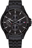 Tommy Hilfiger Shawn Quartz Black Dial Black Steel Strap Watch for Men - 1791611 Authentic Buy Shop Now