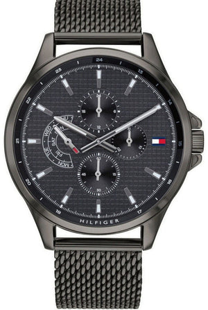 Tommy Hilfiger Shawn Chronograph Quartz Grey Dial Grey Mesh Bracelet Watch for Men - 1791613 Authentic Buy Shop Now