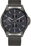 Tommy Hilfiger Shawn Chronograph Quartz Grey Dial Grey Mesh Bracelet Watch for Men - 1791613 Authentic Buy Shop Now