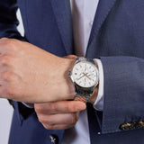 Tommy Hilfiger Shawn Quartz White Dial Two Tone Steel Strap Watch for Men - 1791617 Authentic Buy Shop Now