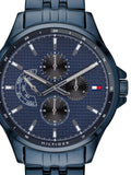 Tommy Hilfiger Shawn Quartz Blue Dial Blue Steel Strap Watch for Men - 1791618 Authentic Buy Shop Now