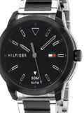 Tommy Hilfiger Sneaker Quartz Black Dial Two Tone Steel Strap Watch for Men - 1791619 Authentic Buy Shop Now