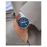 Tommy Hilfiger Spencer Blue Dial Brown Leather Strap Watch for Men - 1791642 Authentic Buy Shop Now