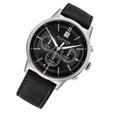 Tommy Hilfiger Kyle Quartz Black Dial Black Leather Strap Watch for Men - 1791630 Authentic Buy Shop Now