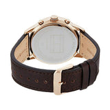 Tommy Hilfiger Multi Function Chronograph Black Dial Brown Leather Strap Watch for Men - 1791631 Authentic Buy Shop Now