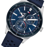 Tommy Hilfiger Austin Quartz Blue Dial Blue Rubber Strap Watch for Men - 1791635 Authentic Buy Shop Now
