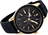 Tommy Hilfiger Austin Black Dial Black Rubber Strap Watch for Men - 1791636 Authentic Buy Shop Now