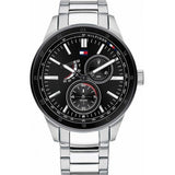 Tommy Hilfiger Austin Black Dial Silver Steel Strap Watch for Men - 1791639 Authentic Buy Shop Now