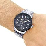 Tommy Hilfiger Austin Blue Dial Silver Steel Strap Watch for Men - 1791640 Authentic Buy Shop Now