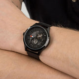 Tommy Hilfiger Spencer Skeleton Black Dial Black Mesh Bracelet Watch for Men - 1791644 Authentic Buy Shop Now