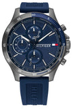 Tommy Hilfiger Bank Blue Dial Blue Rubber Strap Watch for Men - 1791721 Authentic Buy Shop Now