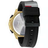 Tommy Hilfiger Jeans Digital Analog Gold Dial Black Rubber Strap Watch For Women - 1791762 Authentic Buy Shop Now