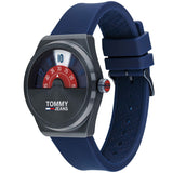 Tommy Hilfiger Monogram Pop Quartz Blue Dial Blue Silicone Strap Watch For Men - 1791775 Authentic Buy Shop Now