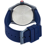 Tommy Hilfiger Monogram Pop Quartz Blue Dial Blue Silicone Strap Watch For Men - 1791775 Authentic Buy Shop Now
