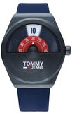 Tommy Hilfiger Monogram Pop Quartz Blue Dial Blue Silicone Strap Watch For Men - 1791775 Authentic Buy Shop Now