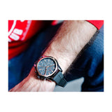 Tommy Hilfiger Mason Black Dial Black Rubber Strap Watch for Men - 1791792 Authentic Buy Shop Now