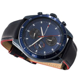 Tommy Hilfiger Parker Chronograph Quartz Blue Dial Blue Leather Strap Watch For Men - 1791839 Authentic Buy Shop Now