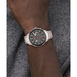 Tommy Hilfiger Aiden Chronograph Grey Dial Silver Steel Strap Watch For Men - 1791857 Authentic Buy Shop Now