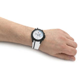 Tommy Hilfiger Bank Chronograph White Dial White Rubber Strap Watch for Men - 1791723 Authentic Buy Shop Now