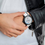 Tommy Hilfiger Bank Chronograph White Dial White Rubber Strap Watch for Men - 1791723 Authentic Buy Shop Now