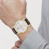 Tommy Hilfiger Evan White Dial Brown Leather Strap Watch for Men - 1710394 Authentic Buy Shop Now