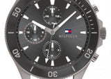 Tommy Hilfiger Larson Chronograph Grey Dial Silver Steel Strap Watch For Men - 1791918 Authentic Buy Shop Now
